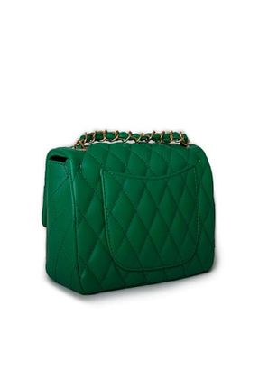 کیف دوشی سبز زنانه چرم مصنوعی Butik - کد 885661096