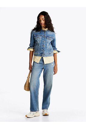شلوار جین سرمه ای زنانه پاچه ساده Tommy Hilfiger - کد 885665696
