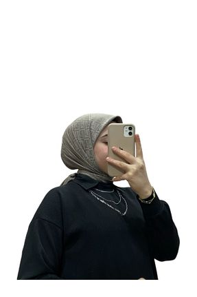 روسری قهوه ای پنبه ای LOSYANA - کد 885677827