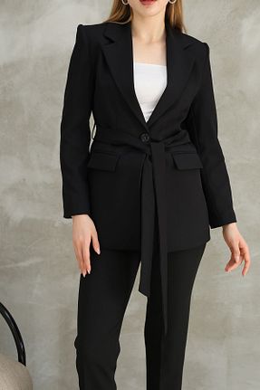 کت و شلوار مشکی زنانه یقه هفت diaves - کد 887316601