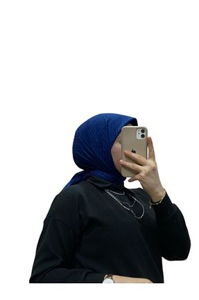 روسری سرمه ای کرپ ساتن ابریشم LOSYANA - کد 885678098