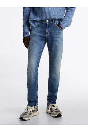 شلوار جین سرمه ای مردانه پاچه ساده Tommy Hilfiger - کد 885679505