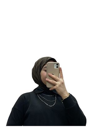 روسری سرمه ای کرپ ساتن ابریشم LOSYANA - کد 885677808