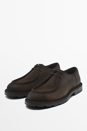 کفش کلاسیک قهوه ای مردانه چرم خالص Massimo Dutti - کد 885676084