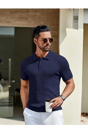 تیشرت سرمه ای مردانه اسلیم فیت youknitwear you - کد 885681584
