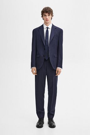 شلوار سرمه ای مردانه پشمی Massimo Dutti - کد 885688410