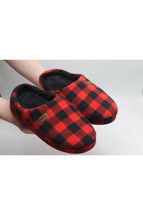 دمپائی خانگی قرمز مردانه مخملی fluffy - کد 885698788