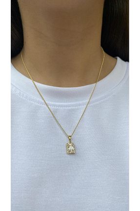 گردنبند استیل ( فولاد ) طلائی زنانه استیل (فولاد) Blue - کد 885694855