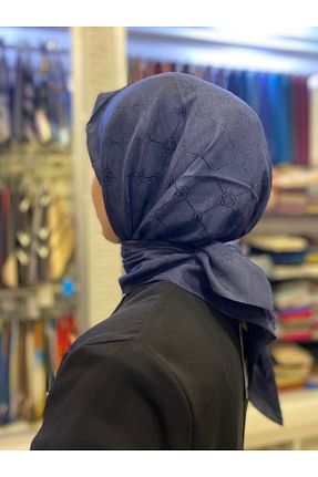 شال سرمه ای زنانه پنبه پلی استر Aker - کد 885695743