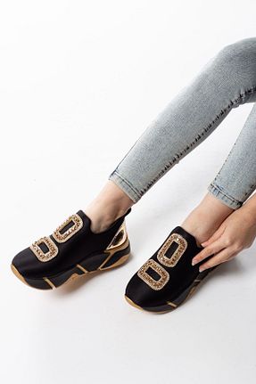 کفش پیاده روی طلائی زنانه چرم مصنوعی layki - کد 885703763
