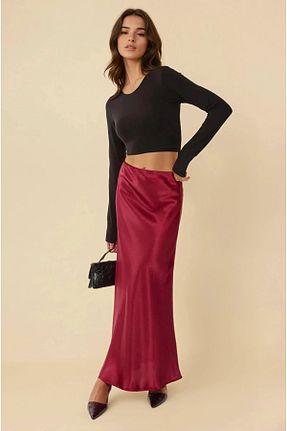 دامن زرشکی زنانه الاستین Hiccup - کد 875785269