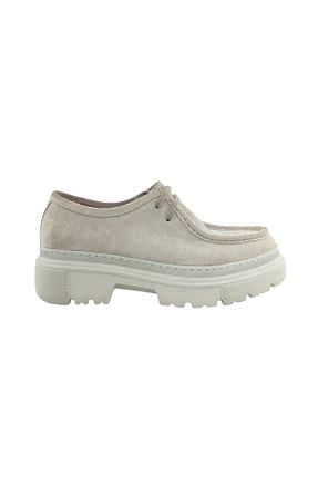 کفش کژوال بژ زنانه چرم خالص Oneka Shoes - کد 885748371