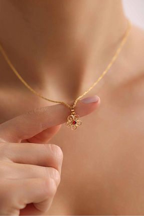 گردنبند طلا قرمز زنانه 14 عیار Bayar Gold - کد 884887418