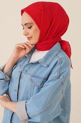 شال قرمز زنانه پنبه ای Nk Tekstil - کد 885709627