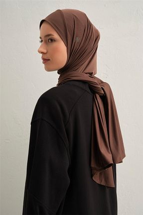 شال قهوه ای زنانه پنبه ای Armine - کد 885717647