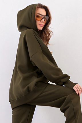 سوئیشرت خاکی زنانه ساده CMZ COLLECTİON - کد 885740983