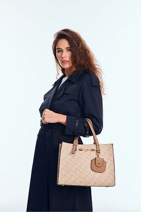 کیف دوشی بژ زنانه چرم مصنوعی U.S. Polo Assn. - کد 841535751