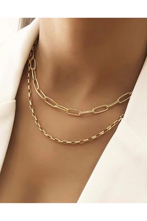گردنبند استیل ( فولاد ) زرد زنانه استیل (فولاد) JEWELRY - کد 885748491