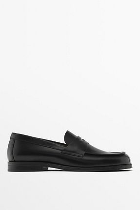 کفش لوفر مشکی مردانه چرم خالص Massimo Dutti - کد 885748416