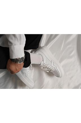 کفش اسنیکر سفید مردانه چرم اصل Tetri - کد 885751622