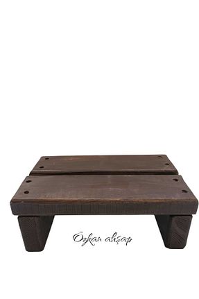 چهارپایه قهوه ای özkan ahşap - کد 885759453