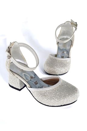 کفش مجلسی سفید بچه گانه پاشنه ضخیم BDKButik - کد 859110615