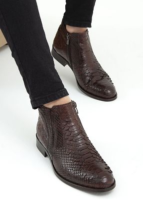 بوت / نیم بوت قهوه ای مردانه چرم خالص Tamer Tanca - کد 32957607