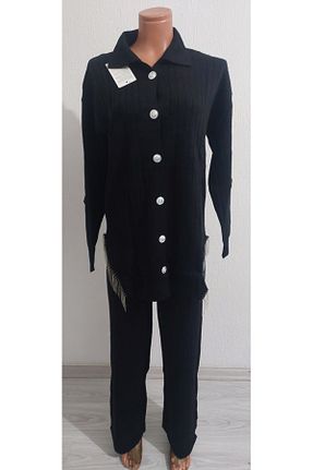 ست بالاتنه و پائین تنه مشکی زنانه تریکو DİVA - کد 885756603