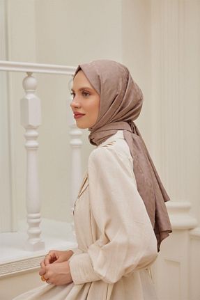 شال قهوه ای زنانه QUM İPEK - کد 885761709