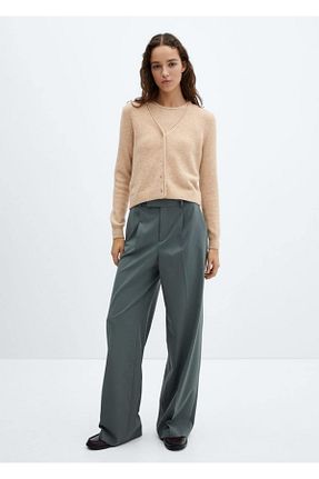 پلیور بژ زنانه ساده MANGO - کد 780661338