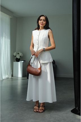 ست بالاتنه و پائین تنه سفید زنانه بافتنی boutiquemery - کد 885777105
