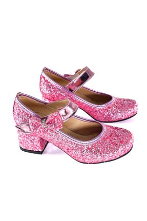 کفش مجلسی صورتی بچه گانه پاشنه ضخیم BDKButik - کد 859111474
