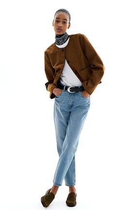 شلوار جین آبی زنانه پاچه تنگ H&M - کد 881630394