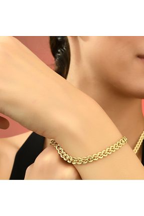 دستبند طلا زرد زنانه 14 عیار Hasalp Kuyumculuk - کد 885893387