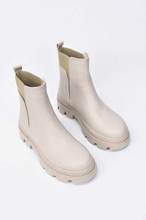 بوت / نیم بوت بژ زنانه پاشنه تخت birizmoda - کد 885882998