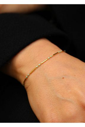 دستبند نقره طلائی زنانه 925 عیار Own Jewelry - کد 885907308