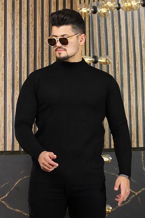 پلیور مشکی مردانه ساده adil aslan triko - کد 885902224
