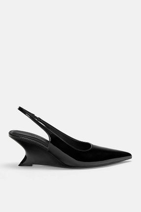 کفش پاشنه بلند پر مشکی زنانه پاشنه متوسط (5-9 سانتی متر) Pull & Bear - کد 885903370