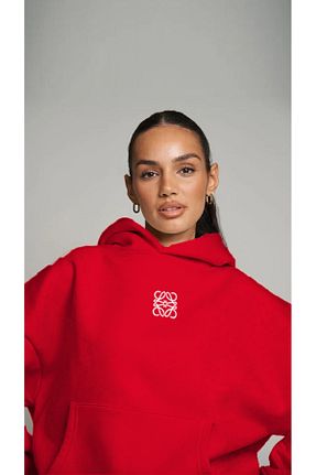 سوئیشرت قرمز زنانه چاپی The Champ Clothing - کد 888351487