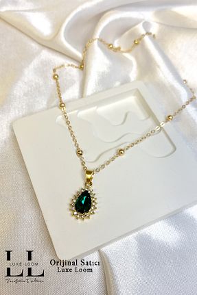 ست جواهر طلائی زنانه 2 تایی Luxe Loom Zarafetin Işıltısı - کد 885962770