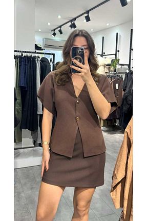 رویه قهوه ای زنانه مخلوط ویسکون Butik - کد 885957899