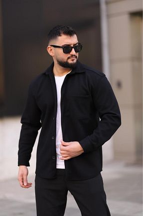 پیراهن مشکی مردانه رگولار Klothy - کد 885983955