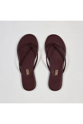 دمپائی زرشکی زنانه چرم مصنوعی Tkees - کد 99551126
