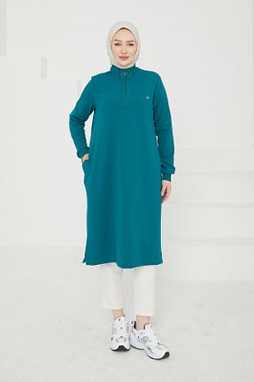 تونیک حجاب فیروزه ای زنانه ویسکون Armine TREND - کد 881690987