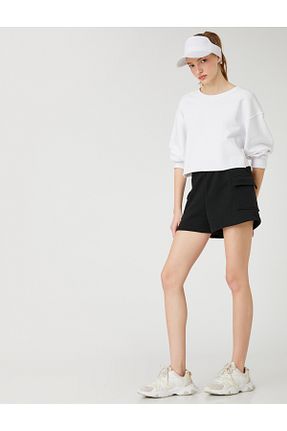 شلوارک و برمودا مشکی زنانه Relaxed Koton - کد 462185003