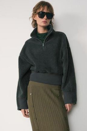 سوئیشرت طوسی زنانه ساده Madmext - کد 885892843