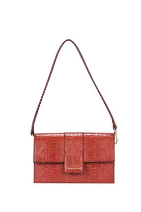 کیف دوشی نارنجی زنانه چرم مصنوعی U.S. Polo Assn. - کد 841483828