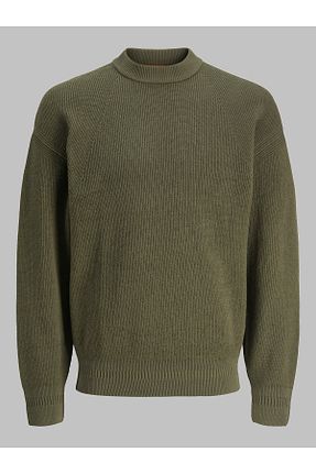 پلیور خاکی مردانه ساده Jack & Jones - کد 886025063