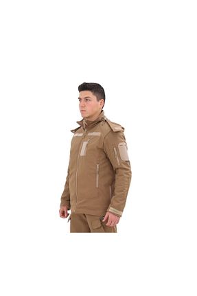 کاپشن بژ مردانه رگولار SİNGLE SWORD - کد 646711245