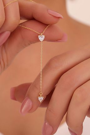 گردنبند نقره طلائی زنانه 925 عیار VAOOV - کد 886050313